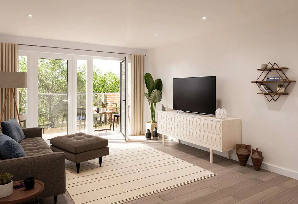 Modern Living Room, Balcony Access