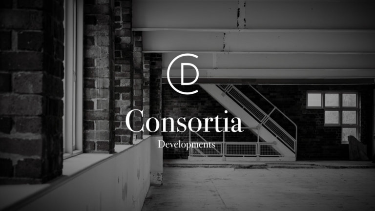 consortia developments logo on construction site