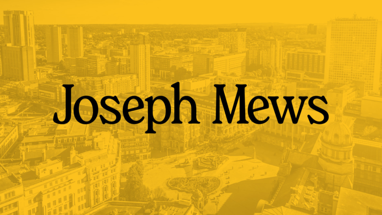 joseph mews on yellow background