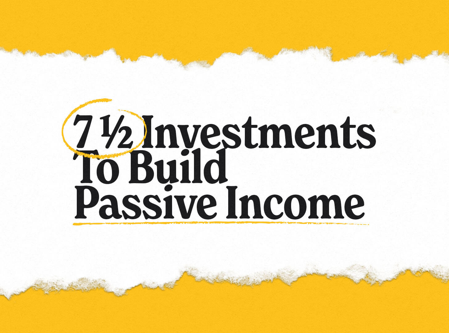 build passive income featured image