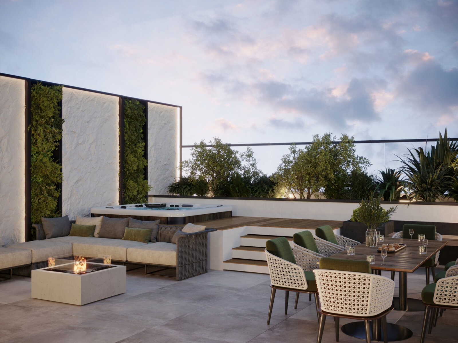 The Halcyon - Hot tub terrace